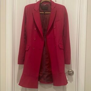 Women's pink Double-Breasted Coat by Bcbgmaxazria in size S.